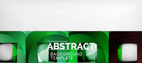 Hintergrund mit farbigen Quadraten Komposition, moderne geometrische Abstraktion Design für Poster, Cover, Branding oder Banner — Stockvektor