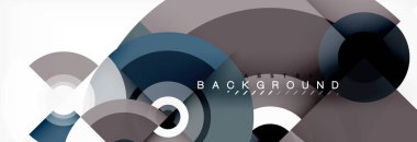 Modern tasarım, kapak, şablon, broşür, el ilanı için üçgen şekiller ile arka plan daire.