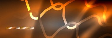 Parlak neon özet satırları, techno fütüristik şablonu