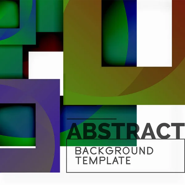 Barevný čtvereček složení s textem. Geometrická abstraktní pozadí — Stockový vektor