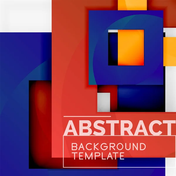 Background abstract squares, geometric minimal template — Stock Vector