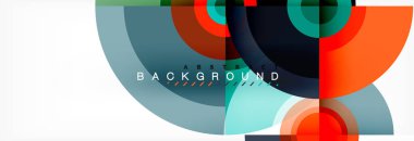 Modern tasarım, kapak, şablon, broşür, el ilanı için üçgen şekiller ile arka plan daire.