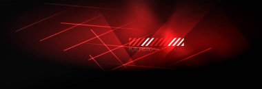 Neon parlayan techno hatları, yüksek teknoloji fütüristik arka plan şablonu çizgilerle