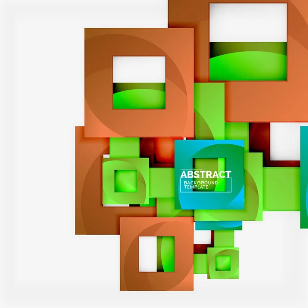 Composição quadrada de cor com texto. Fundo geométrico abstracto —  Vetores de Stock