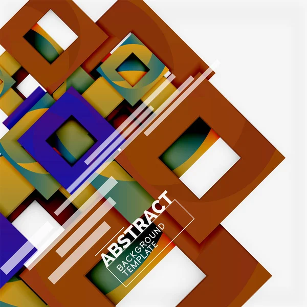 Фон абстрактные квадраты, геометрический минимальный шаблон — стоковый вектор