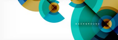 Yuvarlak daireler ve üçgenler arka plan