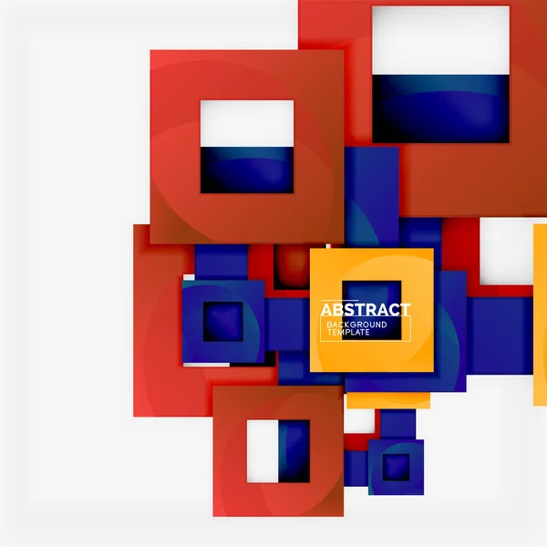 背景の抽象的な正方形、幾何学的な最小限のテンプレート — ストックベクタ