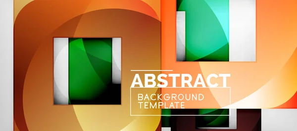 Fondo geométrico abstracto. Forma cuadrada brillante composición en gris, plantilla de estilo minimalista con copyspace — Vector de stock