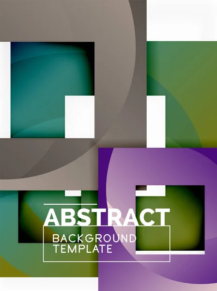 Background abstract squares, geometric minimal template — Stock Vector