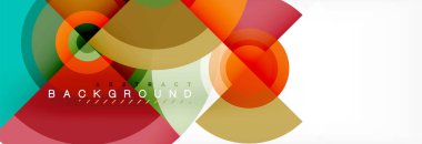 Geometrik arka plan uçan daireler