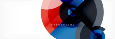 En az geometrik daireler ve üçgenler soyut arka plan, techno modern tasarımı, afişi şablonu