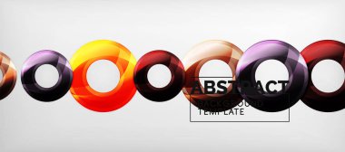 Parlak daireler geometrik arka plan