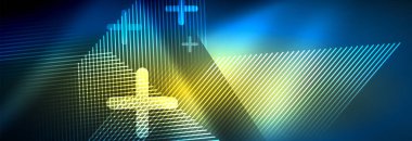 Neon parlayan techno hatları, yüksek teknoloji fütüristik arka plan şablonu çizgilerle