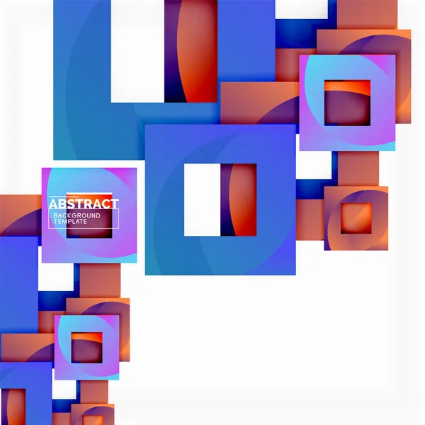 背景の抽象的な正方形、幾何学的な最小限のテンプレート — ストックベクタ