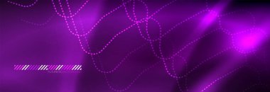 Parlak neon özet satırları, techno fütüristik şablonu