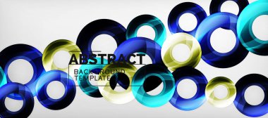 Parlak daireler geometrik arka plan