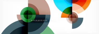 Yuvarlak daireler ve üçgenler arka plan