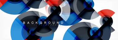 Daire geometrik kompozisyon arka plan tasarımı, kapak, şablon, broşür, el ilanı.