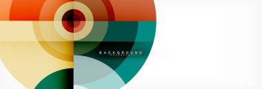 Yuvarlak daireler ve üçgenler arka plan