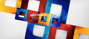 Arka plan Meydanı, gri, iş veya techno şablonundaki kareler soyut