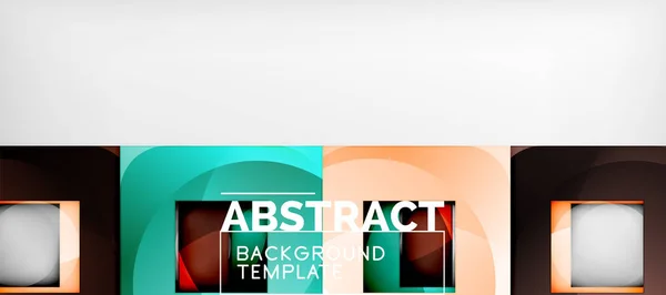 Fundo geométrico abstrato. Composição de formas quadradas brilhantes em cinza, modelo de estilo minimalista com copyspace — Vetor de Stock
