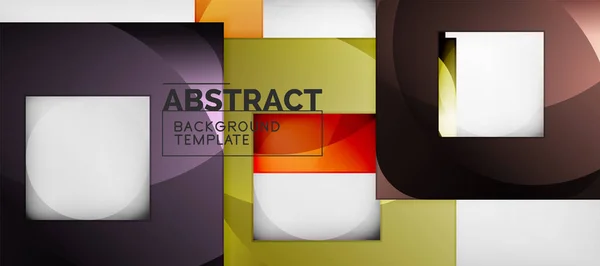 Φόντο με χρώμα πλατείες σύνθεση, σύγχρονη γεωμετρική αφαίρεση σχεδιασμό για αφίσα, κάλυμμα, branding ή πανό — Διανυσματικό Αρχείο