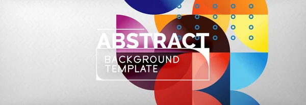 Abstract background, geometric composition, dynamic circles and round shapes design template — Stock Vector