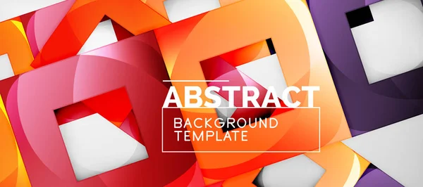 Square background, abstract squares on grey, business or techno template — Stock Vector