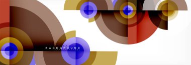 Yuvarlak daireler ve üçgenler arka plan