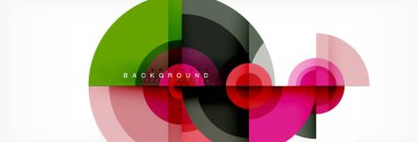 Yuvarlak şekiller arka plan vektör. Trendy daire şekiller kompozisyon vektör