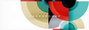 Vektör daire kompozisyon, geometrik en az tasarlamak