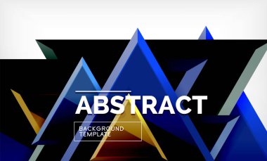 Tech futuristik geometrik 3d şekiller, minimal arka plan soyut