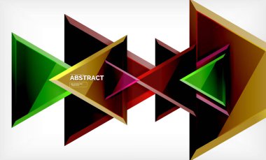 Uçan üçgen compostion geometrik arka plan