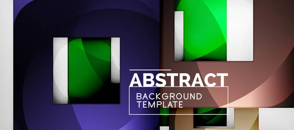 Fondo con composición de cuadrados de color, diseño moderno de abstracción geométrica para póster, portada, marca o banner — Vector de stock