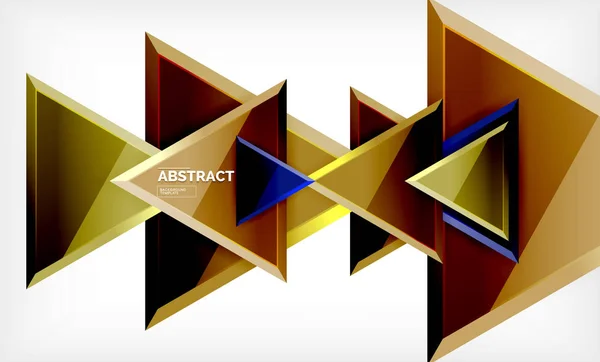 Teknologi futuristik bentuk 3d geometris, minimal latar belakang abstrak - Stok Vektor