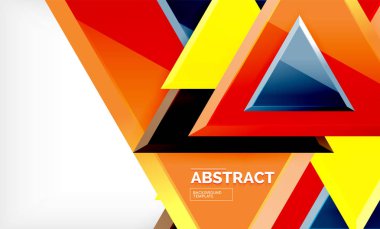 Tech futuristik geometrik 3d şekiller, minimal arka plan soyut