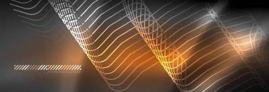 Parlak neon özet satırları, techno fütüristik şablonu