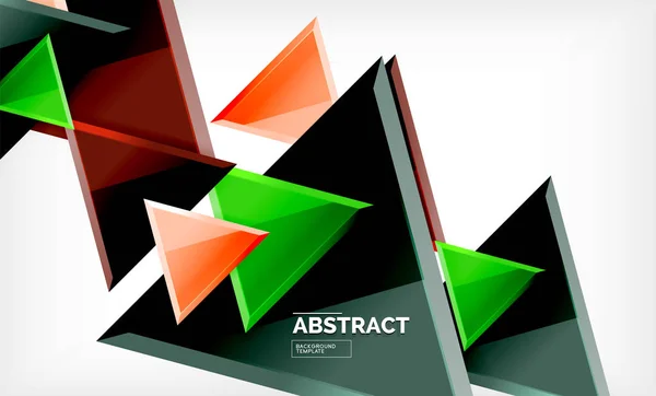 Tech futuristische geometrische 3D-vormen, minimale abstract achtergrond — Stockvector