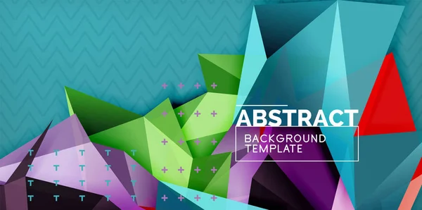 Triangular low poly background design — Stock Vector