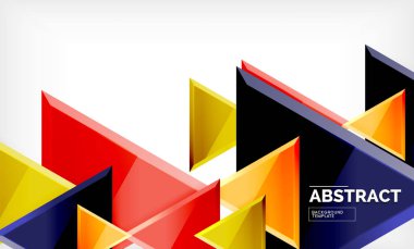 Uçan üçgen compostion geometrik arka plan
