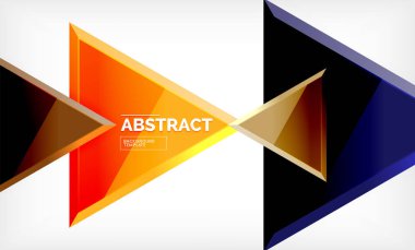 Uçan üçgen compostion geometrik arka plan