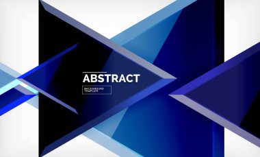 Uçan üçgen compostion geometrik arka plan