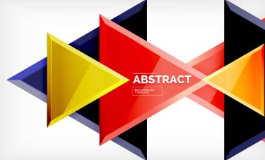 Uçan üçgen compostion geometrik arka plan