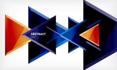 Tech futuristik geometrik 3d şekiller, minimal arka plan soyut