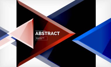 Uçan üçgen compostion geometrik arka plan