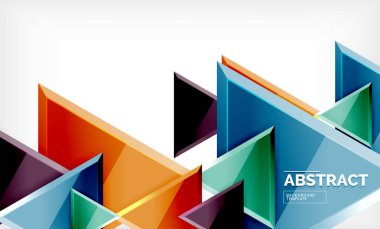 Uçan üçgen compostion geometrik arka plan