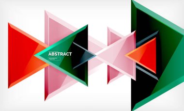 Üçgen düşük Poli arka plan tasarımı, çok renkli üçgenler