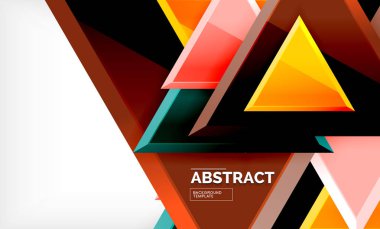 Üçgen düşük Poli arka plan tasarımı, çok renkli üçgenler