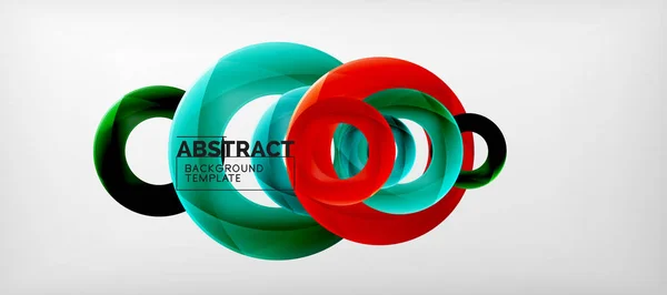 Cercles volants fond abstrait géométrique — Image vectorielle