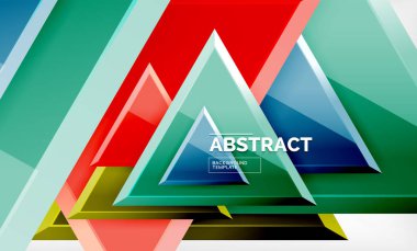 Tech futuristik geometrik 3d şekiller, minimal arka plan soyut